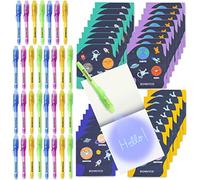 BONNYCO Boligrafo Tinta Invisible y Libreta del Espacio, Pack de 32 Regalos Cumpleaños Niños Colegio. Detalles Cumpleaños Niños, Relleno Piñata. Regalos Alumnos Primaria, Fiesta Infantil Galaxia