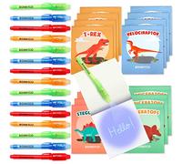 BONNYCO Boligrafo Tinta Invisible y Libreta Dinosaurios, Pack de 16 Regalos Cumpleaños Niños Colegio. Detalles Cumpleaños Niños, Relleno Piñata Infantil. Regalos Alumnos Primaria Fiesta Infantil