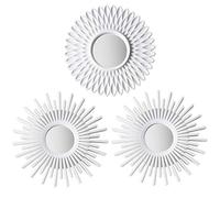 BONNYCO Espejos Pared Decorativos Blancos, Pack 3 Espejos Decorativos Redondos Ideales para Decoracion Casa Habitación. Adornos Salon Hogar, Regalos Originales para Mujer. Decoracion Pared