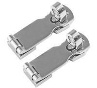 Bonsicoky - 2 cerrojos de acero inoxidable 316 de grado marino, 3 pulgadas de alta resistencia, cerrojo giratorio de seguridad con soporte de ojo de candado