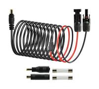 Boobrie Adaptador de panel solar MC4 a CC de 8 mm para Bluetti/EcoFlow, cable de extensión resistente de 12 AWG con conectores DC7909 a DC8020 y DC5525, generador solar, estación de energía portátil