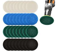 Boocalny Juego de 32 almohadillas de cepillo de limpieza eléctrico, 8 almohadillas de espuma, 8 alfombrillas de cocina, 8 almohadillas de rendimiento, 8 almohadillas de microfibra, almohadillas de