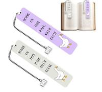 Bookmark Funny Metal - Bookmark Metal Book | Conjunto De 2 Marcadores Delgados Para Lectores, Escritores, Ideas De Regalos Para Educadores, Biblioteca, Accesorios Literarios