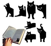 Bookmarks magneticBlack Cat Book Markers Clip Cute magneticBook Page Marks Clip Set for Use | Strong magneticHold Design System, Cute Cartoon Cat Structure Feature, Page Saving Function, Teachers