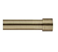 BOOM JOG Barra de cortina extensible de 16/19 mm, 120 - 210 cm, latón envejecido. Incluye barras, acabados, soportes y juegos de montaje. Barra de cortina ajustable individual (sin anillo).