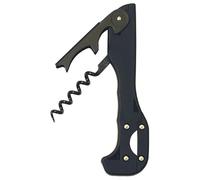 Boomerang - Sacacorchos de dos pasos, tacto suave, color negro