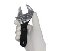 BOOSDEN Llave ajustable, llave inglesa ajustable rechoncha de 6 pulgadas, llave corta de apertura grande, llave ajustable corta de mordaza