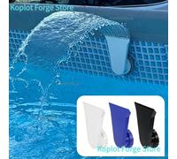Boquilla de cascada para piscinas elevadas, montaje directo, fácil instalación, compatible con Intex y Bestway, rociador de piscina duradero de ABS Negro