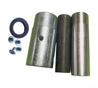 Boquilla de chorro de arena de carburo de boro de 80 mm para manguera de 28 mm, kit de boquillas de aluminio resistente al desgaste para chorro de arena de aire comprimido, eliminación de óxido y
