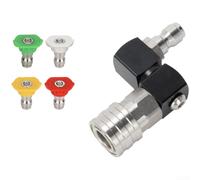 Boquilla de chorro de espuma de alta presión de 1/4 de pulgada de conexión rápida para limpieza de lavado de coche, pulverizador giratorio para boquilla de accesorios de presión Karcher, limpieza de