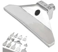 Boquilla de chorro plano, Boquilla de cuchillo peine chorro plano soplado aire aleación 1/4T macho St/Al Rmv Comp soplador tamaño M 2/5 Uds(2pcs,48 Hole SS(Polished))