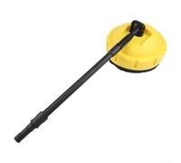 Boquilla de lavado a presión, cepillo rotativo, accesorio limpiador de patio para limpieza de hormigón de entrada, amarillo y negro, 25 x 25 x 45 cm