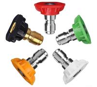 Boquilla de lavado de alta presión de 1/4 de pulgada de acero inoxidable de conexión rápida para Karcher K2-K7 Limpieza Patio Decking Entrada Herramientas de jardín 2320psi Max (E)