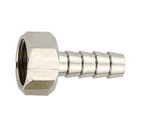 Boquilla de manguera atornillable, G 3/8 I, para manguera LW 8, SW 19, acero inoxidable 1.4571, presión de trabajo máx. 60 bares, temperatura de funcionamiento Máx. 150 °C.