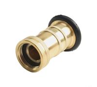 Boquilla de manguera de fuego de latón, rosca NH NST de 1 pulgada, control de agua de chorro de alta presión/niebla, lavado industrial resistente para jardín, agarre ergonómico sin fugas