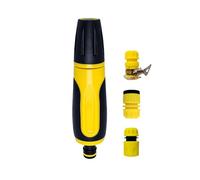 Boquilla de manguera de presión, pulverizador ajustable de 3 modos, 1 juego, de agua de jardín, spray resistente, potente acción de limpieza, para césped, patio, coche, patio, entrada