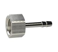 Boquilla de manguera enroscable, G 1 1/2 i, para manguera LW 32 mm, SW 55, MS vern, presión de trabajo máx. 25 bares, temperatura de funcionamiento Máx. 150 °C.