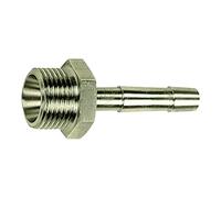 Boquilla de manguera enroscable, R 1/2 a. para manguera LW 19, SW 24, acero inoxidable 1.4571, presión de trabajo máx. 60 bares, temperatura de funcionamiento Máx. 150 °C.