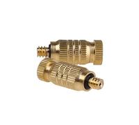Boquilla de Nebulización de Latón 5 boquillas nebulizadoras, rociador de agua for sistema enfriamiento, conector riego for aspersores jardín 0,1 a,7 mm(0.7mm)
