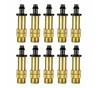 Boquilla de nebulización de latón para jardín, patio, rociador fino ajustable, ahorro de agua, cobre, ingeniería, rociador de plástico, 10 o (10 piezas)
