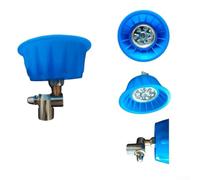 Boquilla de riego ajustable para jardín, rociador de nebulización de alta presión con cubierta resistente al viento para refrigeración del césped, rosca de 14 x 1,5 mm, mezcla de acero de cobre