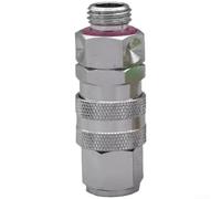 Boquilla de varilla de agua de jardín de acero inoxidable, chorro de pulverización de alta presión con rosca M14x1.5, conector rápido de cabeza giratoria de 360 °
