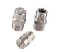 Boquilla de ventilador de alta presión, Boquilla en abanico plano de acero inoxidable, 65 grados, rosca macho 1/4 BSPT, 0,66-5,2mm, 5 o 10 Uds(65 Degrees-10pcs,1.4mm)