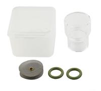 Boquilla de vidrio de visualización transparente TIG para consumibles de antorcha de soldadura WP9/17/18/20/26 - Lente resistente al calor con juntas tóricas, compatible con lentes de gas rechoncho