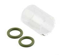 Boquilla de vidrio de visualización transparente TIG para consumibles de antorcha de soldadura WP9/17/18/20/26 - Lente resistente al calor con juntas tóricas, compatible con lentes de gas rechoncho