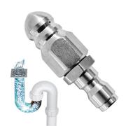 Boquilla Desatascadora De Alcantarillado 1/4" Conexión Rápida - Punta De Acero Inoxidable De Alta Presión | 5000 PSI Para Desagües, Canaletas & Tuberías De Alcantarillado | Uso Doméstico & Comercial