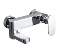 Boquilla giratoria para bañera con ducha de mano para grifo de baño montado en la pared G1/2 compatible con distancia central ajustable, construcción de latón, válvula a prueba de fugas para baños