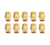 Boquilla Hexagonal Tubo de Latón de 10 Piezas BSP a 1/4 BSP Rosca Externa Adaptador de Tubería de Boquilla Hexagonal Adaptador Rápido