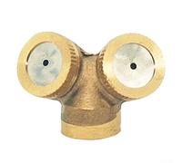 Boquilla pulverizadora con cuerpo de latón para resistencia térmica y durante el contacto regular con agua del grifo y aditivos (doble cabeza)
