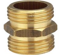 Boquilla roscada de latón GARDENA: conector de latón para conexión de doble cara a, por ejemplo, bombas, rosca de tubo de 26,5 mm (G 3/4 ") (7260-20)