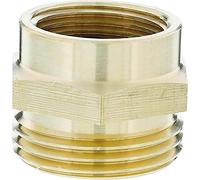 Boquilla roscada reductora de latón GARDENA: pieza de conexión de latón para reducción de rosca para, por ejemplo, bombas, 33,3 mm (G 1 ") - AG / 26,5 mm (G 3/4") - IG (7265-20)
