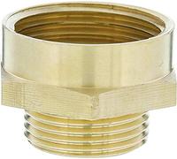 Boquilla roscada reductora de latón GARDENA: pieza de conexión de latón para reducción de rosca para, por ejemplo, bombas, 26,5 mm (G 3/4 ") - AG / 33,3 mm (G 1") - IG (7264-20)