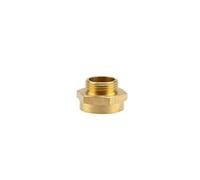 Boquilla roscada reductora de latón GARDENA: pieza de conexión de latón para reducción de rosca para, por ejemplo, bombas, 33,3 mm (G 1 ") - AG / 42 mm (G 1 1/4") - IG (7266-20)