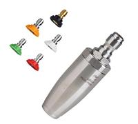 Boquilla turbo de acero inoxidable de 35 mm | Ofrece un potente spray de agua de alta presión giratorio de 360 grados de hasta 3625 psi para una limpieza rápida.