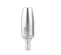 Boquilla turbo para lavadora a presión, punta de pulverización giratoria de 360°, acero inoxidable, conexión rápida de 1/4, accesorio de alta presión 3625 PSI para cubierta de entrada de coche (030)