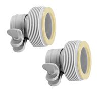 Boquillas Adaptadoras Tipo Intex Pack de 2 Compatibles 38/32 Mm, 15,5x6x20 Cm, Blanco