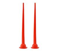 Boquillas de silicona de 30 cm, 2 puntas cónicas de plástico, aplicador para pistola de estampado y sellado con punta roja (B)