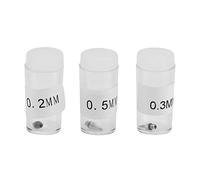 Boquillas y puntas de agujas para aerógrafo, piezas de repuesto para pistola pulverizadora, accesorios, 0,2mm, 0,3mm, 0,5mm, 3 uds.