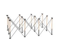 Bora Centipede - Soporte de Trabajo portátil de 30 Pulgadas con 4 Copas X, Abrazaderas, Bolsa, Caballete de 4 x 6 pies con Capacidad de 4500 Libras, Color Naranja