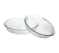 Borcam 1690038 - Juego de 2 Platos Redondos para Tartas, 32 x 32 x 5 cm