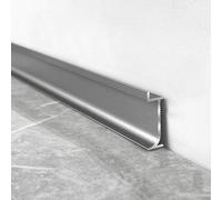 Borde de metal para zócalo, aleación de aluminio integrada, fácil de instalar, reparación de decoración de base de pared, 125 cm de largo, duradero, ajustable