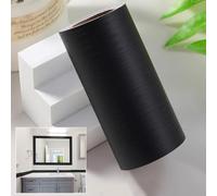 Borde de papel pintado con vetas de madera negra,marco de espejo de PVC impermeable,Borde del papel pintado,Papel pintado autoadhesivo,para dormitorios,cocinas,baños y azulejos (10 m x 10 cm)