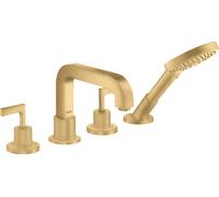 Borde de teja de 4 agujeros hansgrohe AXOR Citterio con manijas de palanca, 39454250, Color: Óptica de oro cepillado