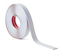 Borde flexible brillante de 3 m x 2 cm para panel de pared, bordes de puerta, protección para cubrir esquinas de azulejos y encimeras (2 cm, blanco)