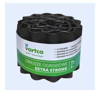 Borde ondulado para jardín EXTRA STRONG, gris, 15 cm, 9 m