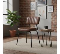 BORDECOR Pack de 4 sillas Cursa Marrón Envejecido